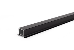 Antracit (sötétszürke) alumínium oszlopzáró profil WPC kerítéshez